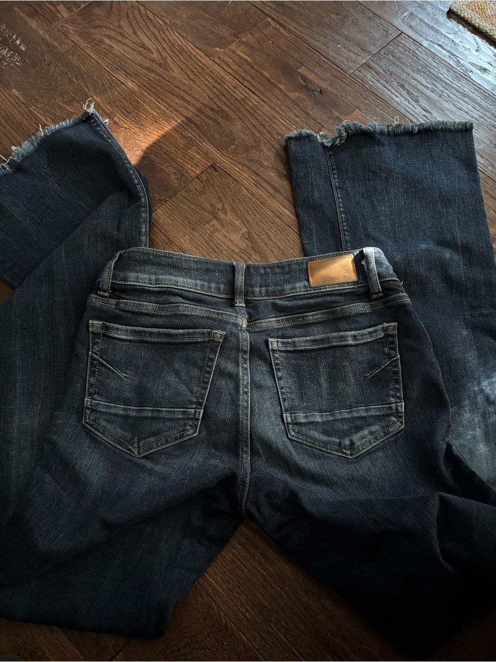 Buckle BKE Dark Blue Flare Wide Leg Jeans